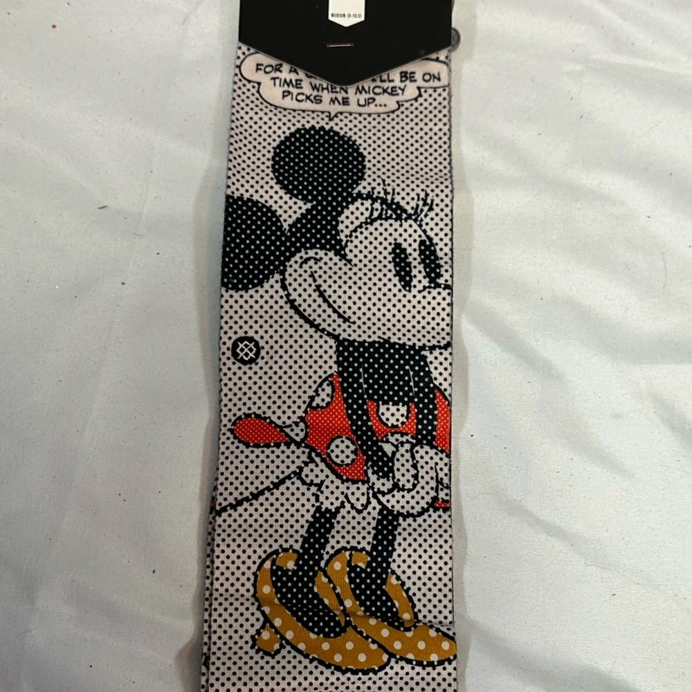 Stance Disney Novelty Tick Tock Minnie Crew Socks Size Medium (8-10.5) NWT